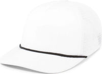 Pacific Headwear P782 Foamie Fresh Trucker Cap - White Black - White Black / 7’’ - 7 7/8’’