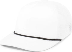 Pacific Headwear P782 Foamie Fresh Trucker Cap - White Black - White Black / 7’’ - 7 7/8’’