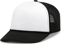 Pacific Headwear P782 Foamie Fresh Trucker Cap - White Black Black - White Black Black / 7’’ - 7 7/8’’