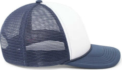 Pacific Headwear P782 Foamie Fresh Trucker Cap - White Navy Navy - White Navy Navy / 7’’ - 7 7/8’’