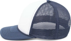 Pacific Headwear P782 Foamie Fresh Trucker Cap - White Navy Navy - White Navy Navy / 7’’ - 7 7/8’’