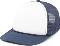 Pacific Headwear P782 Foamie Fresh Trucker Cap - White Navy Navy - White Navy Navy / 7’’ - 7 7/8’’