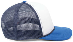 Pacific Headwear P782 Foamie Fresh Trucker Cap - White Navy Royal - White Royal / 7’’ - 7 7/8’’