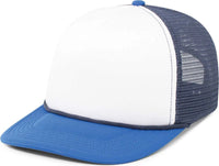 Pacific Headwear P782 Foamie Fresh Trucker Cap - White Navy Royal - White Royal / 7’’ - 7 7/8’’
