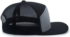 Pacific Headwear P787 6-Panel Arch Trucker Snapback Cap - Black Heather Gray - Black Heather Gray / 7’’ - 7 7/8’’