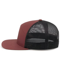 Pacific Headwear P787 6-Panel Arch Trucker Snapback Cap - Brick Lt Charcoal Brick - Brick Lt Charcoal Brick / 7’’ - 7