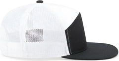 Pacific Headwear P787 6-Panel Arch Trucker Snapback Cap - Navy White Navy - Navy White Navy / 7’’ - 7 7/8’’