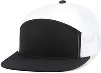 Pacific Headwear P787 6-Panel Arch Trucker Snapback Cap - Navy White Navy - Navy White Navy / 7’’ - 7 7/8’’