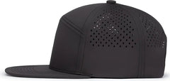 Pacific Headwear P788 Perforated 6-Panel Arch Cap - Charcoal - Charcoal / 7’’ - 7 7/8’’