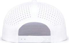 Pacific Headwear P788 Perforated 6-Panel Arch Cap - White - White / 7’’ - 7 7/8’’