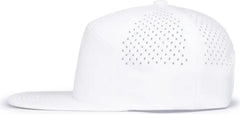 Pacific Headwear P788 Perforated 6-Panel Arch Cap - White - White / 7’’ - 7 7/8’’