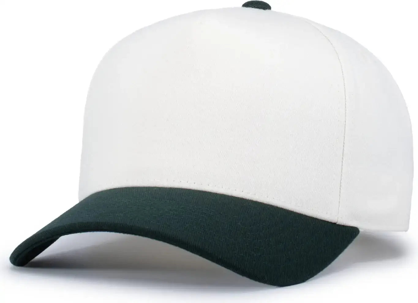 Pacific Headwear P814 Heritage 5-Panel Snapback Cap - Vintage White Dark Green - Vintage White Dark Green / One Size