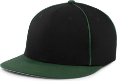 Pacific Headwear P820 Momentum Team Cap - Black Dark Green - Black Forest / 7’’ 7 7/8’’