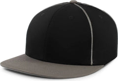 Pacific Headwear P820 Momentum Team Cap - Black Graphite - Black Dark Gray / 7’’ 7 7/8’’