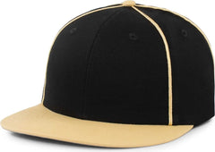 Pacific Headwear P820 Momentum Team Cap - Black Vegas Gold - Black Vegas Gold / 7’’ 7 7/8’’