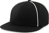 Pacific Headwear P820 Momentum Team Cap - Black White - Black White / 7’’ 7 7/8’’