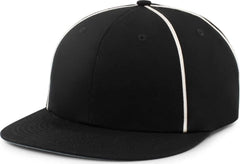 Pacific Headwear P820 Momentum Team Cap - Black White - Black White / 7’’ 7 7/8’’