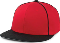 Pacific Headwear P820 Momentum Team Cap - Red Black - Red Black / 7’’ 7 7/8’’