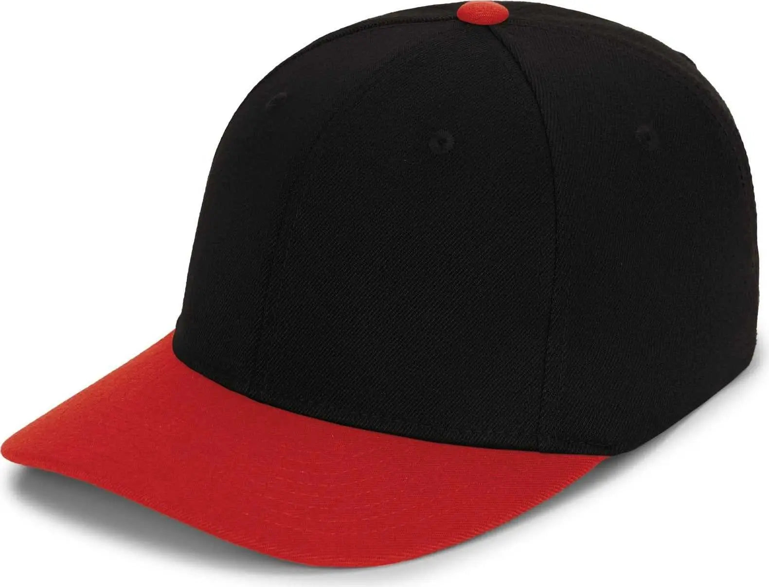 Pacific Headwear P821 Pro Wool Pacflex Cap - Black Red - Black Red / 6 1/2’’ 7’’