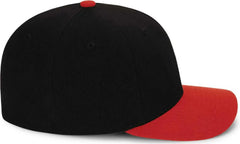 Pacific Headwear P821 Pro Wool Pacflex Cap - Black Red