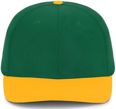 Pacific Headwear P821 Pro Wool Pacflex Cap - Dark Green Gold