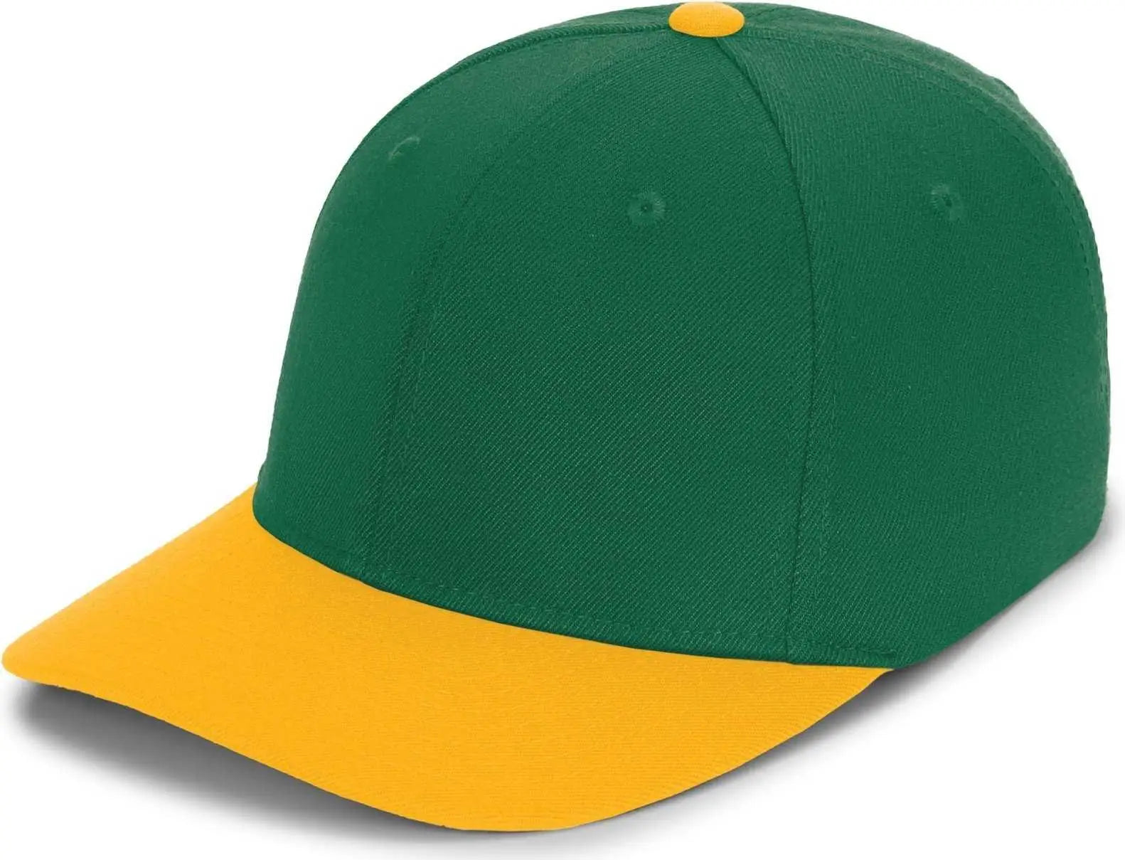 Pacific Headwear P821 Pro Wool Pacflex Cap - Dark Green Gold - Forest Gold / 6 1/2’’ 7’’