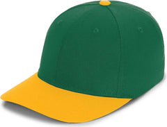 Pacific Headwear P821 Pro Wool Pacflex Cap - Dark Green Gold - Forest Gold / 6 1/2’’ 7’’