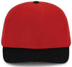 Pacific Headwear P821 Pro Wool Pacflex Cap - Red Black