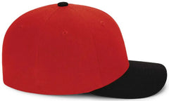 Pacific Headwear P821 Pro Wool Pacflex Cap - Red Black