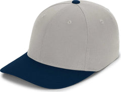 Pacific Headwear P821 Pro Wool Pacflex Cap - Silver Navy - Light Gary Navy / 6 1/2’’ 7’’