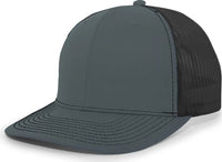 Pacific Headwear PE10 Trucker Snapback Cap - Graphite Black - Dark Gray Black / 7’’ - 7 7/8’’