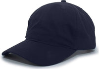 Pacific Headwear PE8 Unstructured Buckle Back Cap - Navy - Navy / 7’’ - 7 7/8’’