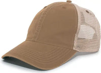 Pacific Headwear Sol302 Sofl Letr Cotton/Poly Cap - Royal - Brown Tan Brown / 7’’ - 7 7/8’’