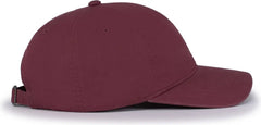 Pacific Headwear V57 Blank Vintage Buckle Strap Adjustable Cap - Cardinal - Cardinal / OS