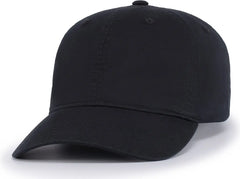 Pacific Headwear V57 Blank Vintage Buckle Strap Adjustable Cap - Black - Black / OS