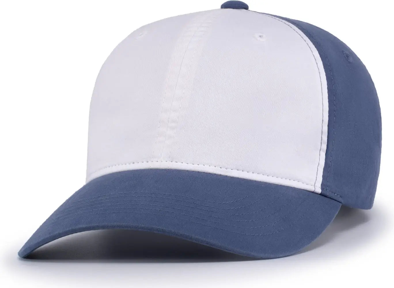 Pacific Headwear V57 Blank Vintage Buckle Strap Adjustable Cap - White Royal Royal - White Royal / OS