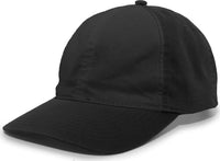 Pacific Headwear V57 Vintage Cotton Buckle Back Cap - Black - Black / 7’’ - 7 7/8’’