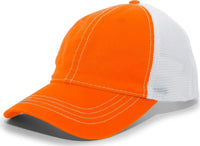 Pacific Headwear V67 Vintage Trucker Snapback Cap - Orange White Orange - Orange White / 7’’ - 7 7/8’’