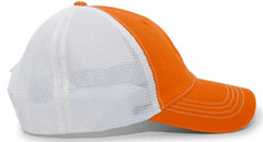 Pacific Headwear V67 Vintage Trucker Snapback Cap - Orange White Orange - Orange White / 7’’ - 7 7/8’’