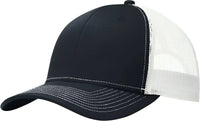 Port Authority C112 Snapback Trucker Cap - Rich Navy White - Navy White / One Size Fits Most