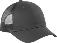 Port Authority C112LP Low-Profile Snapback Trucker Cap - Gray Steel - Dark Gray / OSFM