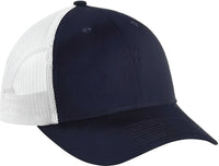 Port Authority C112LP Low-Profile Snapback Trucker Cap - Rich Navy White - Navy White / OSFM