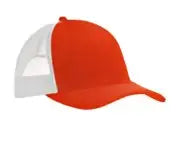 Port Authority C402 Snapback Trucker Cap - Orange White - Orange/ White / Adult OSFA