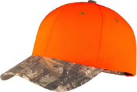 Port Authority C804 Enhanced Visibility Cap with Camo Brim - Orange Blaze Realtree Xtra - Blaze Realtree Xtra