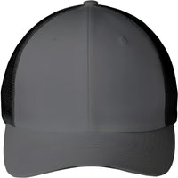 Port Authority C812 Flexfit Mesh Back Cap - Graphite Black - Dark Gray Black / Adult S/M