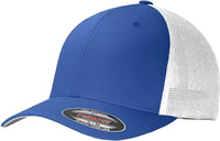 Port Authority C812 Flexfit Mesh Back Cap - True Royal White - Royal White / 7’’ - 7 3/8’’