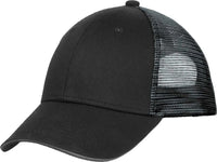 Port Authority C818 Double Mesh Snapback Sandwich Bill Cap - Black Silver - Black Gray / 7’’ - 7 3/8’’