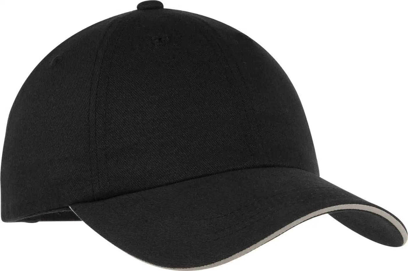 Port Authority C832 Reflective Sandwich Bill Cap - Black Reflective - Black / One Size Fits Most