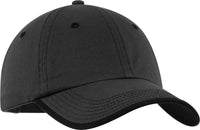 Port Authority C835 Vintage Washed Contrast Stitch Cap - Charcoal Black - Dark Gray Black / One Size Fits Most