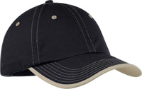 Port Authority C835 Vintage Washed Contrast Stitch Cap - Navy Light Sand - Navy Sand / One Size Fits Most